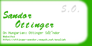 sandor ottinger business card